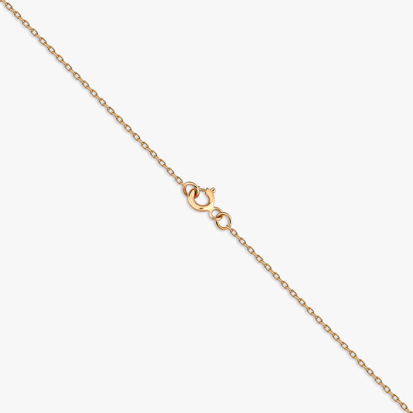 Radiant Cross 18 Ayar Altın Orange Safir Kolye