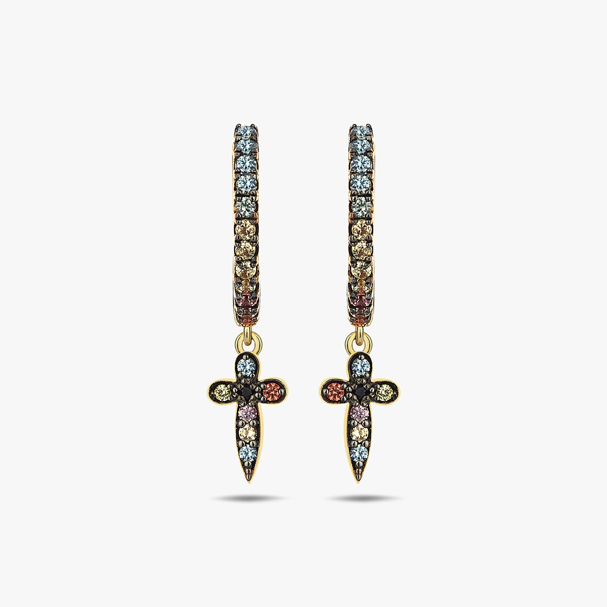 Celeste 18 Ayar Altın Safir Küpe