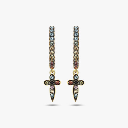 Celeste 18 Ayar Altın Safir Küpe