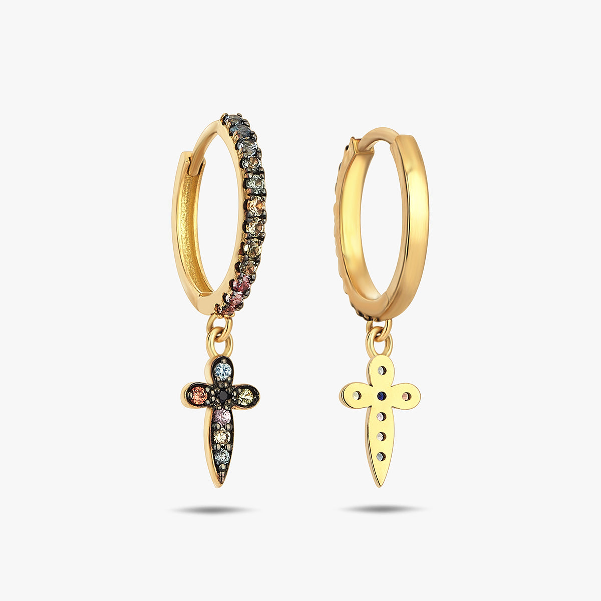 Celeste 18 Ayar Altın Safir Küpe