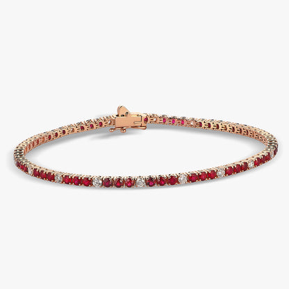 Ruby Elegance 18 Ayar Altın Bileklik