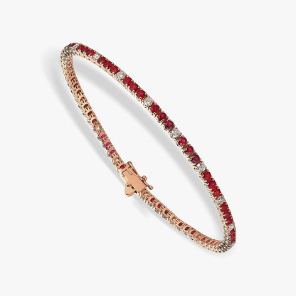 Ruby Elegance 18 Ayar Altın Bileklik